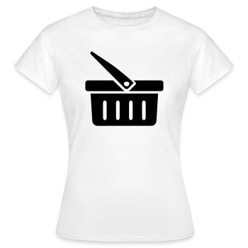 Panier d’achat | Panier - T-shirt Femme - blanc - Devant - AI Model Female 172 dark (172cm)