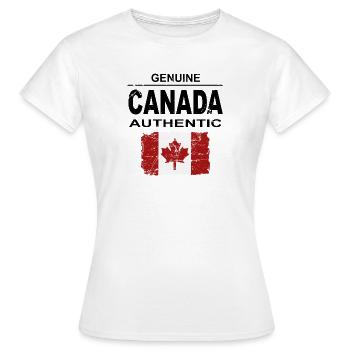 Kanada - Maple Leaf - Canada - T-shirt Femme - blanc - Devant - AI Model Female 172 dark (172cm)
