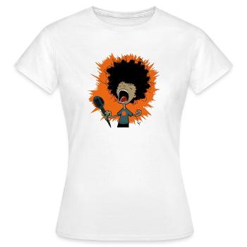 Sängerin - Frauen T-Shirt - Weiß - Vorne - AI Model Female 172 dark (172cm)