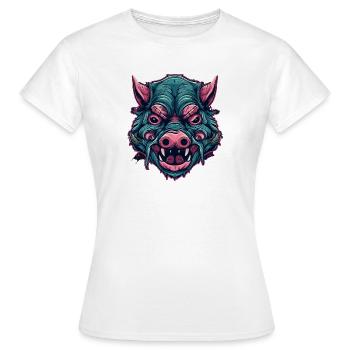 Schwein - Frauen T-Shirt - Weiß - Vorne - AI Model Female 172 dark (172cm)