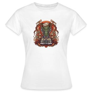 Drachen Auto - Frauen T-Shirt - Weiß - Vorne - AI Model Female 172 dark (172cm)