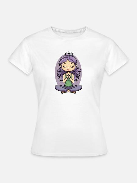 Yoga Lotus Pose - Frauen T-Shirt - Weiß