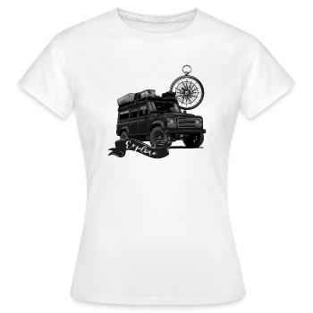 Defender // Roof Tent // Roof Tent Nomads // Outdoor - Women's T-Shirt - white - Front - AI Model Female 172 dark (172cm)
