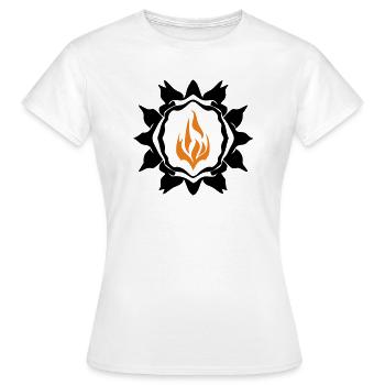 Rune de feu - T-shirt Femme - blanc - Devant - AI Model Female 172 dark (172cm)