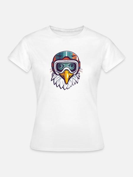 Adler Winter Schnee - Frauen T-Shirt - Weiß