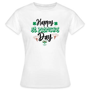 Happy St Patricks Day - Women's T-Shirt - white - Front - AI Model Female 172 dark (172cm)