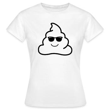 Cool poop - Women's T-Shirt - white - Front - AI Model Female 172 dark (172cm)