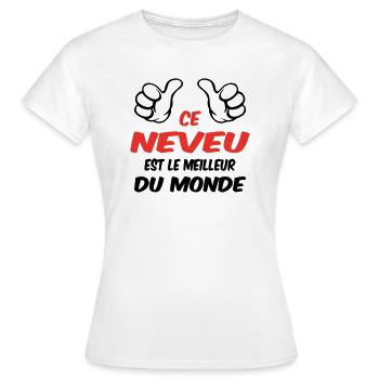 BEST NEPHEW - Women's T-Shirt - white - Front - AI Model Female 172 dark (172cm)