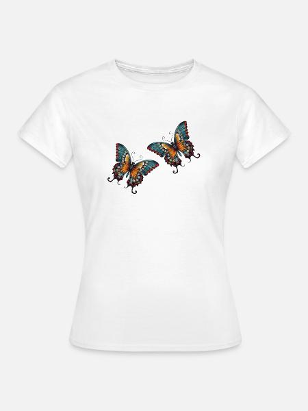 Schmetterlinge - Frauen T-Shirt - Weiß