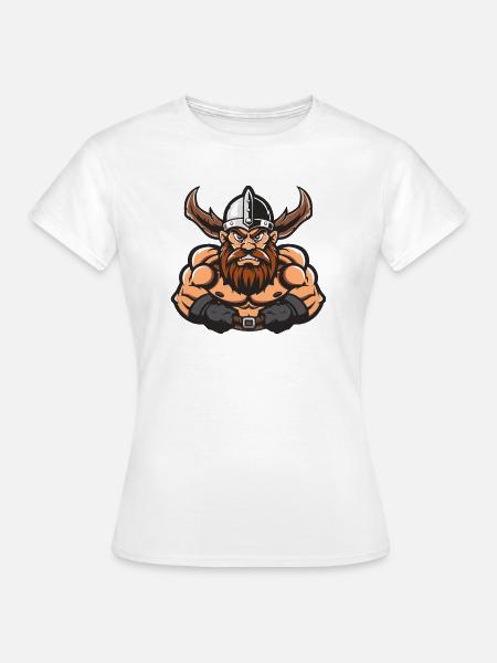 Wikinger Comic - Frauen T-Shirt - Weiß