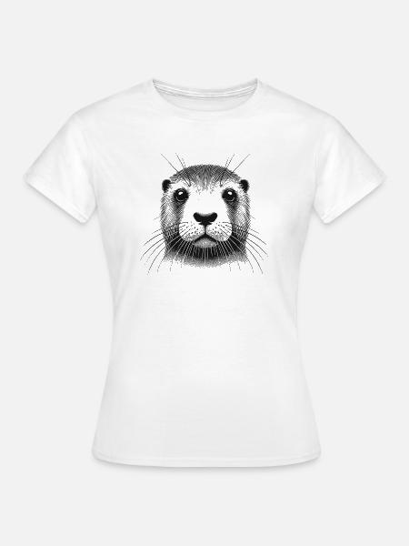 Fischotter - Frauen T-Shirt - Weiß