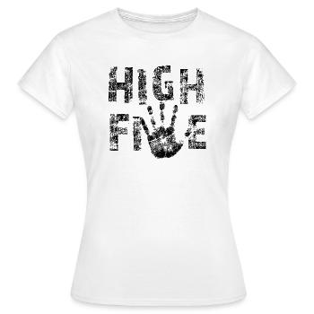 High Five - Frauen T-Shirt - Weiß - Vorne - AI Model Female 172 dark (172cm)