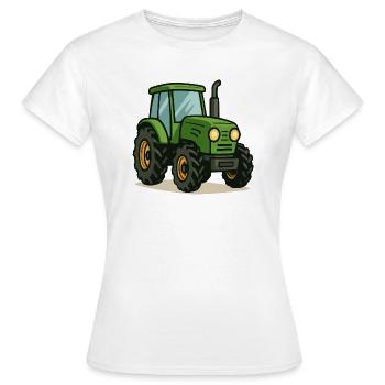 tractor - Women's T-Shirt - white - Front - AI Model Female 172 dark (172cm)