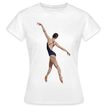 Ballerina_Polygon - Frauen T-Shirt - Weiß - Vorne - AI Model Female 172 dark (172cm)