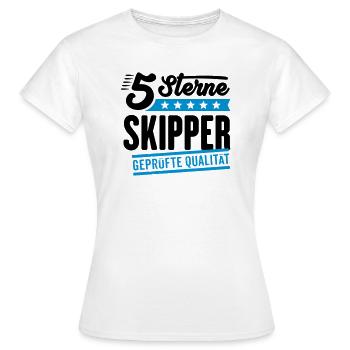 5Sterne Skipper - Frauen T-Shirt - Weiß - Vorne - AI Model Female 172 dark (172cm)