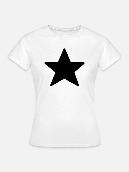 star - Dame-T-shirt - hvid