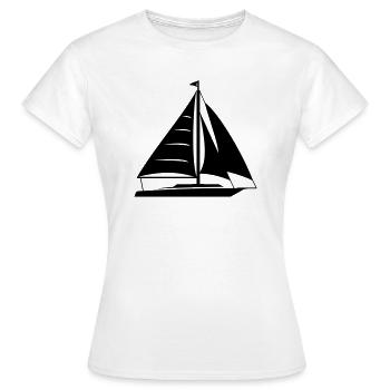 Segelboot - Frauen T-Shirt - Weiß - Vorne - AI Model Female 172 dark (172cm)
