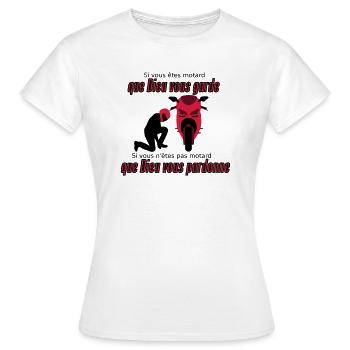 Que Dieu vous pardonne - T-shirt Femme - blanc - Devant - AI Model Female 172 dark (172cm)