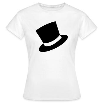 zylinder - Frauen T-Shirt - Weiß - Vorne - AI Model Female 172 dark (172cm)