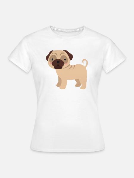 Mops - Frauen T-Shirt - Weiß