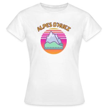 ALPES D HUEZ - T-shirt Femme - blanc - Devant - AI Model Female 172 dark (172cm)