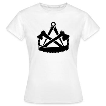 Charpentier Charpentiers Corporation Logo Blason Charpentiers - T-shirt Femme - blanc - Devant - AI Model Female 172 dark (172cm)