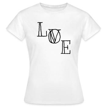 Love - Frauen T-Shirt - Weiß - Vorne - AI Model Female 172 dark (172cm)