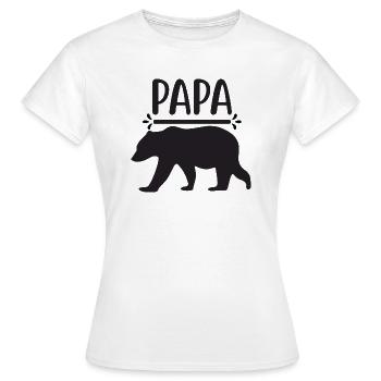 Papa ours, protecteur - T-shirt Femme - blanc - Devant - AI Model Female 172 dark (172cm)