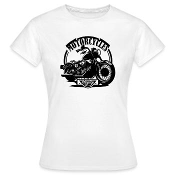 motocyclette - T-shirt Femme - blanc - Devant - AI Model Female 172 dark (172cm)
