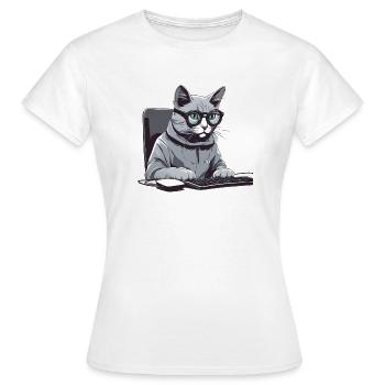 Entwickler-Chat - Frauen T-Shirt - Weiß - Vorne - AI Model Female 172 dark (172cm)