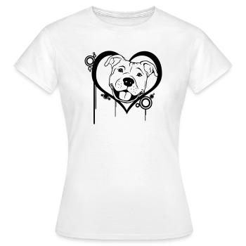 Staffordshire in the heart - Women's T-Shirt - white - Front - AI Model Female 172 dark (172cm)