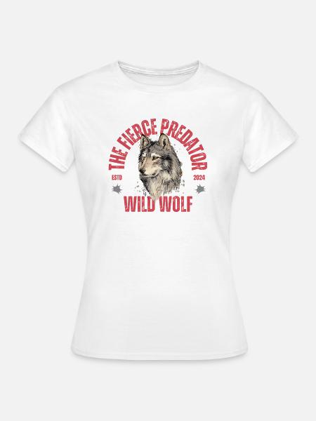 Wild wolf - Frauen T-Shirt - Weiß