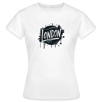 London UK United Kingdom GB Great Britain - Frauen T-Shirt - Weiß - Vorne - AI Model Female 172 dark (172cm)