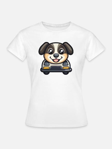 Cute Dog - Frauen T-Shirt - Weiß