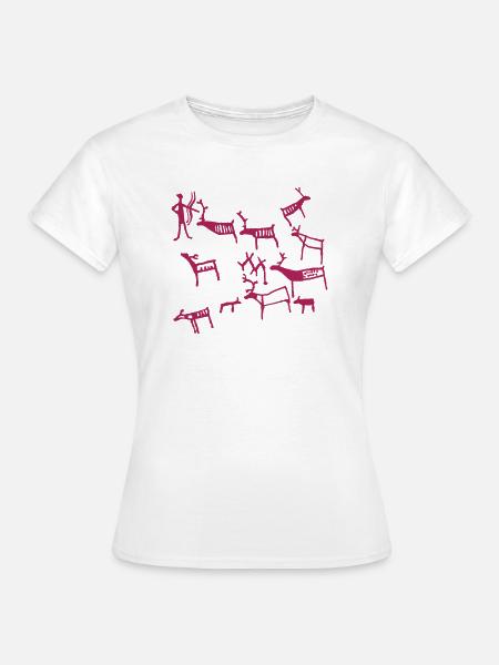 Hohe Petroglyphe - Frauen T-Shirt - Weiß