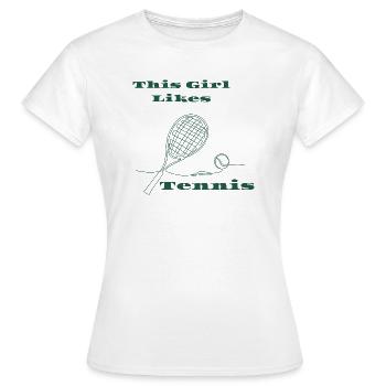 Cette fille aime le tennis - T-shirt Femme - blanc - Devant - AI Model Female 172 dark (172cm)
