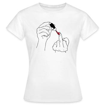 BAISE VOUS - T-shirt Femme - blanc - Devant - AI Model Female 172 dark (172cm)