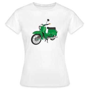 Simson Schwalbe - Frauen T-Shirt - Weiß - Vorne - AI Model Female 172 dark (172cm)