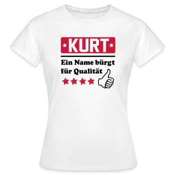 kurt - T-shirt Femme - blanc - Devant - AI Model Female 172 dark (172cm)