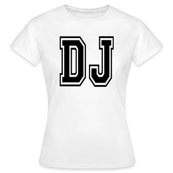 DJ - T-shirt Femme - blanc - Devant - AI Model Female 172 dark (172cm)