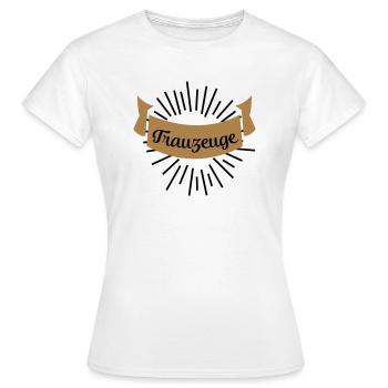 trauzeuge - Frauen T-Shirt - Weiß - Vorne - AI Model Female 172 dark (172cm)