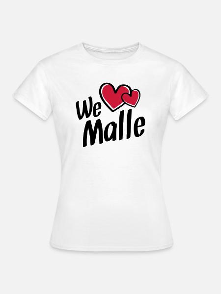 we love malle hearts - Frauen T-Shirt - Weiß