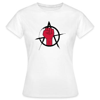 Conception de l'anarchie du logo Faust - T-shirt Femme - blanc - Devant - AI Model Female 172 dark (172cm)