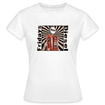 Fridays for Diesel Design - Frauen T-Shirt - Weiß - Vorne - AI Model Female 172 dark (172cm)