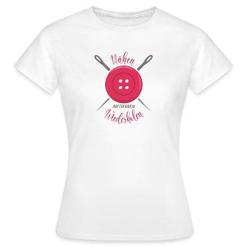 NÄHEN - AUFTRENNEN - WIEDERHOLEN | Hobby Nähen - Frauen T-Shirt - Weiß - Vorne - AI Model Female 172 dark (172cm)