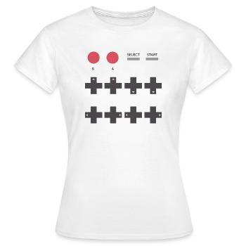 Jeu vidéo classique - T-shirt Femme - blanc - Devant - AI Model Female 172 dark (172cm)