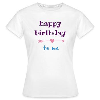 anniversaire - T-shirt Femme - blanc - Devant - AI Model Female 172 dark (172cm)