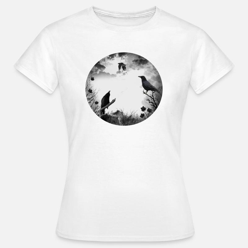 Gothic, crows, ravens - Women's T-Shirt - white