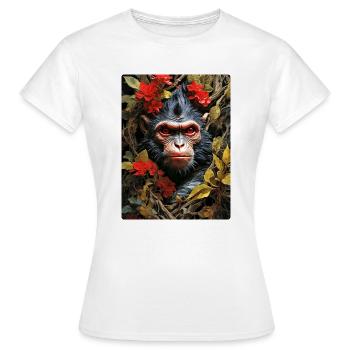 Singe Plantes Effrayantes 1.14 - T-shirt Femme - blanc - Devant - AI Model Female 172 dark (172cm)
