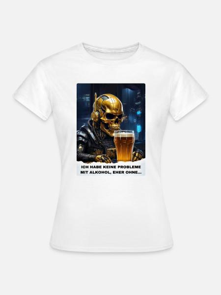 Bier Experte Skull 1.3 - Frauen T-Shirt - Weiß